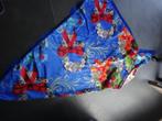 nieuwstaat! grote zijde sjaal dames, blauw tinten, Ophalen of Verzenden, Zo goed als nieuw, Maat 46/48 (XL) of groter, Sjaal