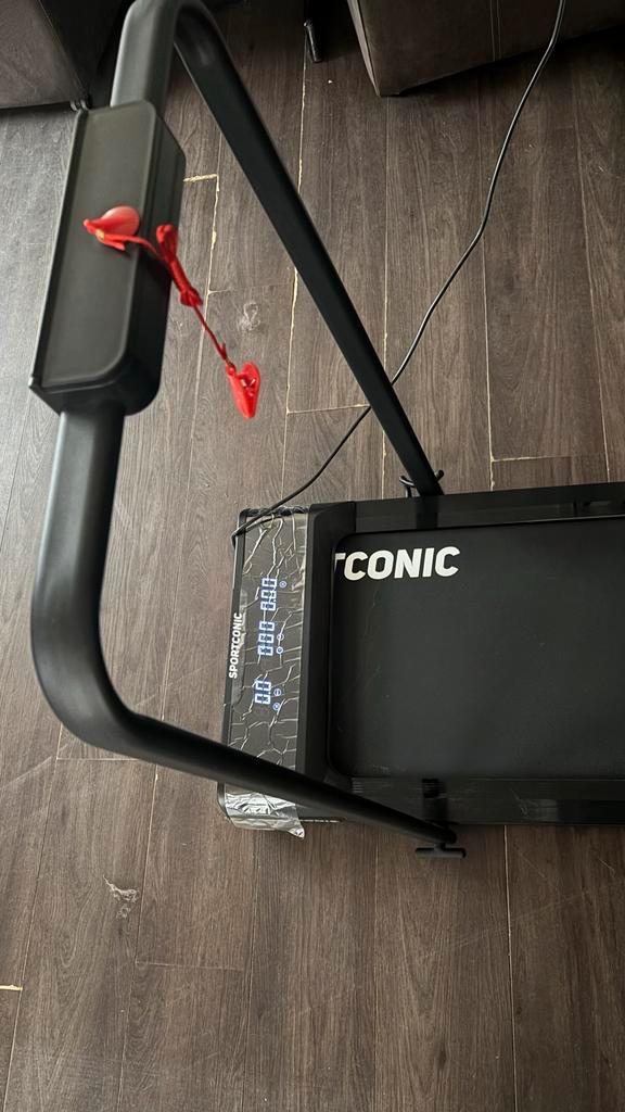 Sportconic Opvouwbare Loopband - 12 km/u, Sport en Fitness, Fitnessapparatuur, Nieuw, Loopband, Benen, Metaal, Ophalen