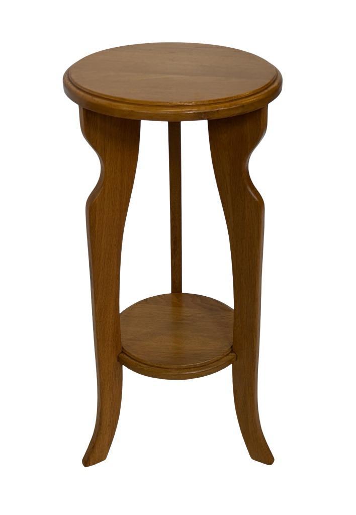 Vintage Plantentafeltje Bijzettafeltje in licht Eiken, Huis en Inrichting, Tafels | Bijzettafels, Gebruikt, Rechthoekig, 60 cm of meer