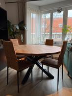 Mooie industriele ronde tafel, Huis en Inrichting, Ophalen, Zo goed als nieuw, Rond, 100 tot 150 cm
