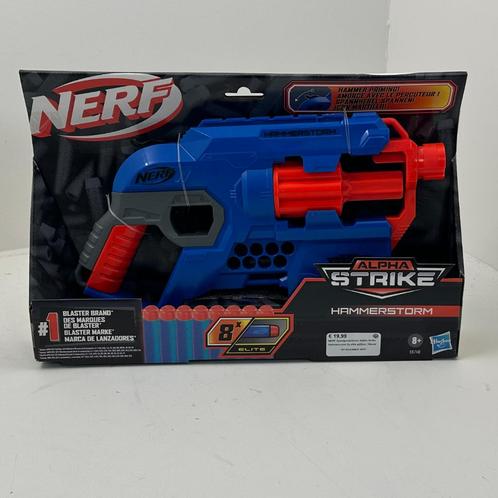 NERF Speelgoedpistool Alpha Strike Hammerstorm 8x elite pij, Kinderen en Baby's, Speelgoed | Buiten | Actiespeelgoed, Nieuw, Ophalen of Verzenden