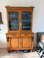 Antieke buffetkast/servieskast in 2 delen, Ophalen of Verzenden
