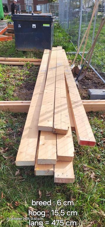 24 balken 15,5 x 6 ontspijkerd beschikbaar voor biedingen