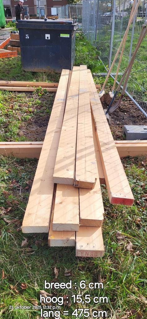 24 balken 15,5 x 6 ontspijkerd, Caravans en Kamperen, Tenten, Zo goed als nieuw, Ophalen