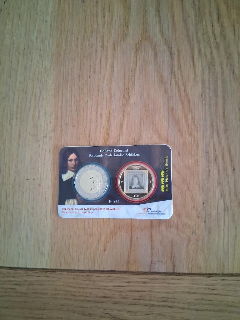 Holland Coincard Beroemde Nederlandse schilders, Ophalen of Verzenden, Koningin Beatrix, Euro's, Losse munt