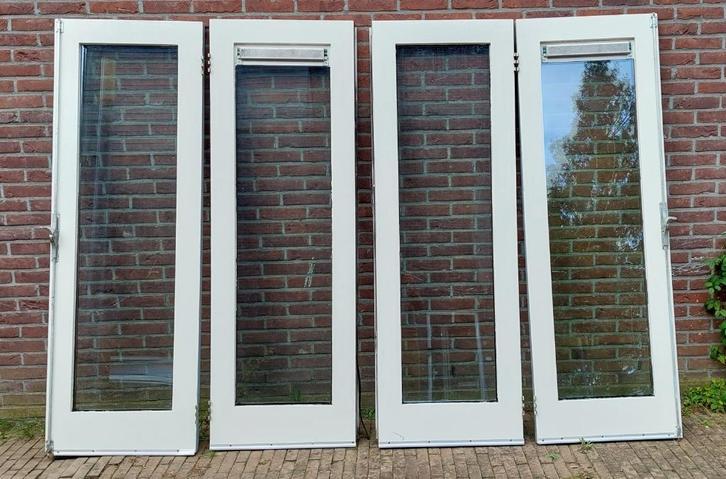 Franse balcondeuren, Doe-het-zelf en Verbouw, Kozijnen en Schuifpuien, Gebruikt, Raamkozijn, Hout, 150 tot 225 cm, Minder dan 75 cm