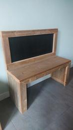 JORG Steigerhouten schoolbankje met krijtbord, Kinderen en Baby's, Kinderkamer | Tafels en Stoelen, Ophalen, Zo goed als nieuw