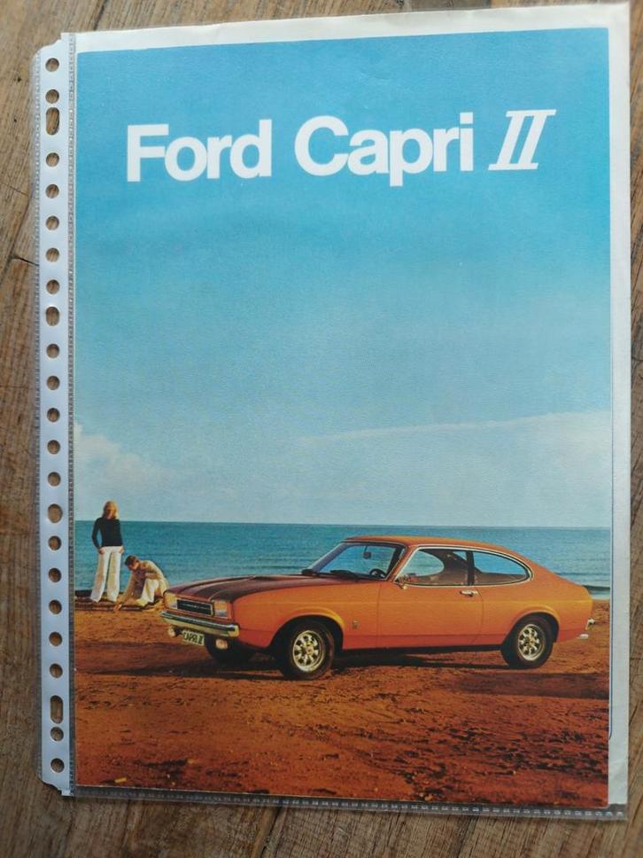 Ford Capri II Brochure & Prijslijst 1974, Boeken, Auto's | Folders en Tijdschriften, Zo goed als nieuw, Ford, Ophalen of Verzenden