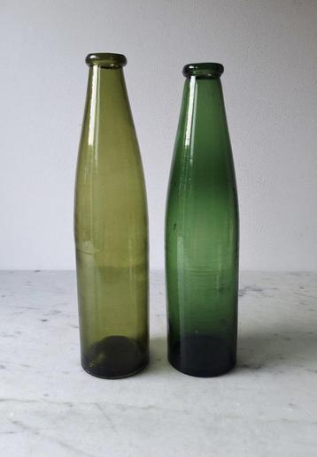 2 x Posteleinfles uit ca. 1900  antieke  glas beschikbaar voor biedingen