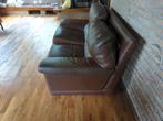 Lederen bank lerenbank leren bruin, Gebruikt, 150 tot 200 cm, Tweepersoons, Ophalen of Verzenden