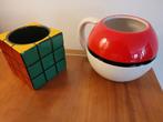 Pokemon Pokeball & Rubiks Kubus Mokken - beker bekers, Ophalen of Verzenden, Zo goed als nieuw, Overige stijlen, Kop(pen) en/of Schotel(s)