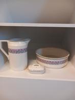 Oude Lampetkan Set met Schaal en Zeepbakje, Ophalen of Verzenden