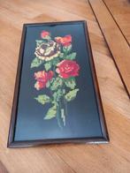 Vintage handgeborduurd "schilderij" jaren '60., Antiek en Kunst, Ophalen of Verzenden