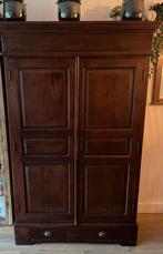 Koloniale zware kast met deuren en lades, Ophalen, Gebruikt, 100 tot 150 cm, Met lade(s)
