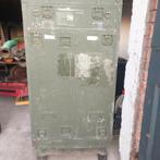 Vintage groene metalen kist, Huis en Inrichting, Kasten | Lockerkasten, Ophalen, Gebruikt, Vintage