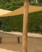 Zonnedoekpaal lang kastanje hout tuin terras 4 meter, Nieuw, 250 cm of meer, Ophalen of Verzenden, Palen