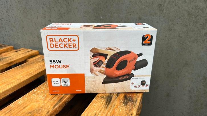 Black+Decker Mouse Detailschuurmachine BEW230BCA-QS *NIEUW*, Doe-het-zelf en Verbouw, Gereedschap | Schuurmachines, Nieuw, Vlakschuurmachine