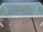 Glazen tafel / eettafel - craquelé glas, Ophalen, Gebruikt, 50 tot 100 cm, Glas