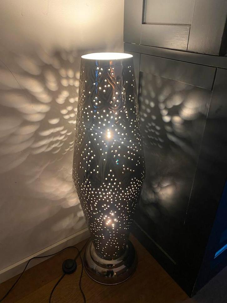 Marokkaanse Filigrain Vloerlamp, Huis en Inrichting, Lampen | Vloerlampen, Zo goed als nieuw, 100 tot 150 cm, Metaal, Ophalen