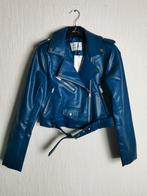 Stradivarius Blue Biker Jacket – Size S – New with Tags, Ophalen of Verzenden, Nieuw, Blauw