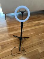 Vlog standaard.Led ringlamp tik tok lamp,hoogte verstelbaar., Ophalen of Verzenden, Zo goed als nieuw