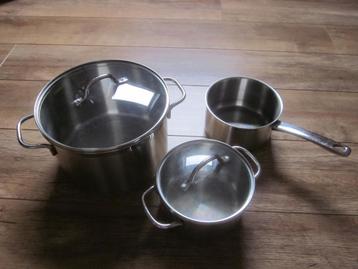 3 BK kook pannen goed voor gas inductie keramisch elektrisch beschikbaar voor biedingen
