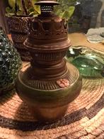 Zeldzame antieke Salvator olielamp met keramische voet €49, Antiek en Kunst, Antiek | Lampen, Ophalen of Verzenden