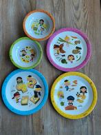 Kinder servies van Blue Band, 3 borden, twee schaaltjes, Ophalen, Overige materialen, Zo goed als nieuw, Bord(en)