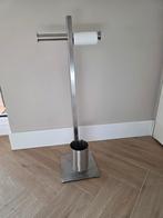 Rvs toilet rol en borstel houder zwaar model atore wc butler, Ophalen of Verzenden, Zo goed als nieuw, Overige kleuren, Overige typen