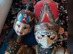 Twee houten Wayang Golek poppen, Ophalen of Verzenden