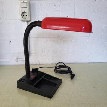 E-Lite flexibele bureaulamp T2003 met pennenhouder rood beschikbaar voor biedingen