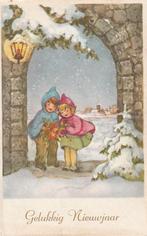 KERST MEISJE SNEEUW  1960 ZEGEL IS ERAF GEHAALD KAART KK108, Verzenden, 1960 tot 1980, Gelopen, Feest(dag)