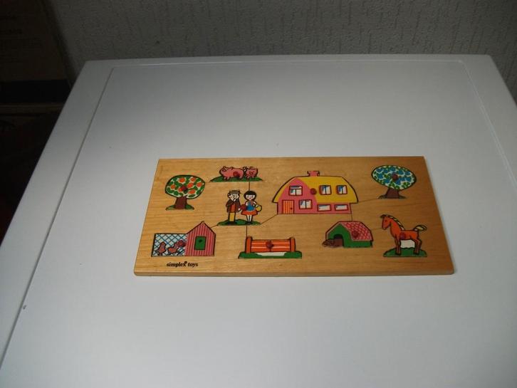 Puzzel simplex 9 delig, Kinderen en Baby's, Speelgoed | Houten speelgoed, Gebruikt, Ophalen of Verzenden