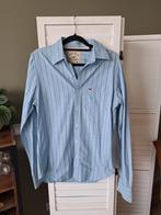 Hollister overhemd lichtblauw met streep - maat M, Kleding | Heren, Overhemden, Blauw, Zo goed als nieuw, Hollister, Halswijdte 39/40 (M)