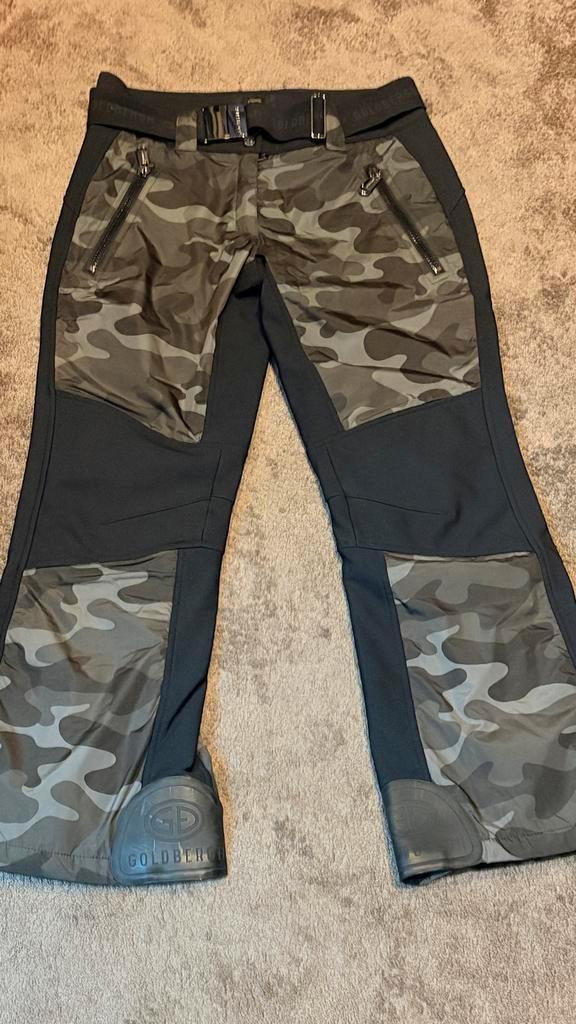 Goldbergh Skibroek Camouflage Maat 42, Kleding | Dames, Wintersportkleding, Zo goed als nieuw, Broek, Maat 42/44 (L), Ophalen of Verzenden