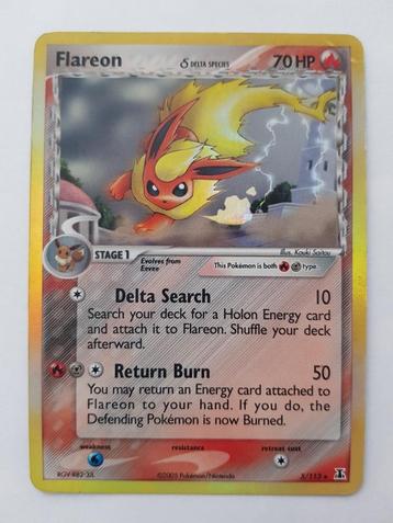 Pokemon Flareon Delta Species kaart beschikbaar voor biedingen