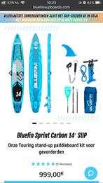 Bluefin Sprint Carbon 14’ Sup, Watersport en Boten, Suppen, Nieuw, SUP-boards, Ophalen of Verzenden