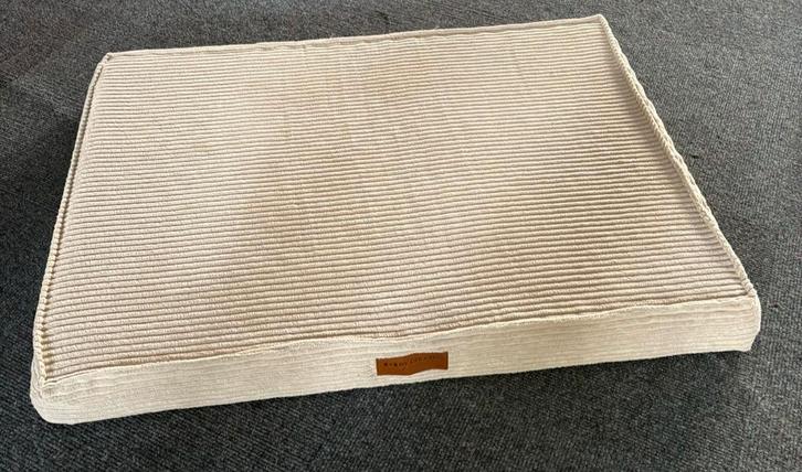 Orthopedisch hondenkussen 100x70 beige rib NIEUW, Dieren en Toebehoren, Hondenmanden, Nieuw, Ophalen of Verzenden