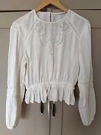 Mango broderie blouse crème M, Maat 38/40 (M), Mango, Verzenden, Wit