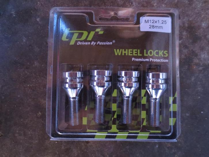 ✅ M12x1.25 TPI Velgsloten / Anti diefstal locks 28mm Bouten, Auto diversen, Anti-diefstal, Nieuw, Ophalen of Verzenden