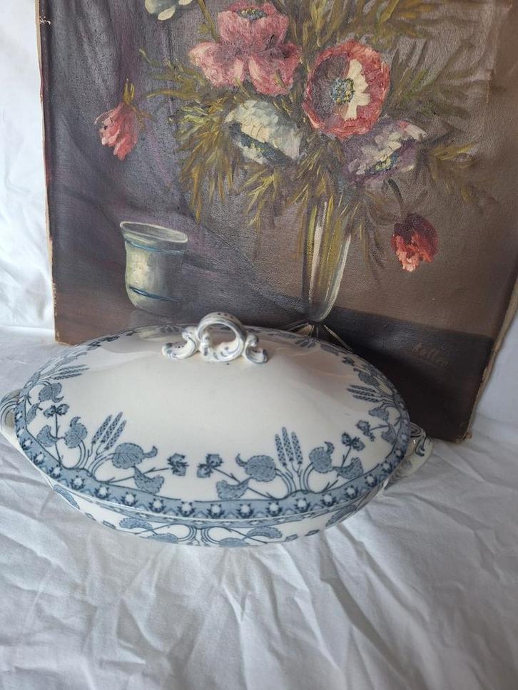 Dekschaal sarreguemines, Antiek en Kunst, Antiek | Servies los, Ophalen of Verzenden