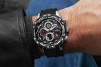 Rotorcraft Compass RC5701 Chrono Sport Nieuw! t.w.v € 499, Zwart, Nieuw, Ophalen of Verzenden, Waterdicht