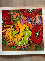 Chickens- gesigneerd en oplage 22/75 Caja Wong Chung, Antiek en Kunst, Kunst | Litho's en Zeefdrukken, Ophalen of Verzenden