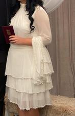 Elegante witte avondjurk, Ophalen of Verzenden, Zo goed als nieuw, Wit, Trouwjurk