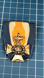 Trouwe dienst medaille Officiers kruis XV met org doosje, Ophalen of Verzenden, Nederland, Lintje, Medaille of Wings