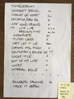 Fish Setlist Raingods Showcase Paradiso 13April99 Marillion, Ophalen of Verzenden, 1980 tot 2000, Gebruikt