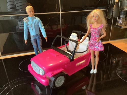 Barbie jeep/cruiser met Barbie en Ken van Mattel tbv KIKA, Kinderen en Baby's, Speelgoed | Poppen, Zo goed als nieuw, Barbie, Ophalen of Verzenden