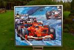 Henri Hess,Ferrari,formule1,olieverf op linnen,zeer GROOT !!, Antiek en Kunst, Ophalen