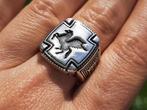 925 zilver zegel ring heren Pegasus maat 19 - Vanoli, Nieuw, Heer, Ophalen of Verzenden, Zilver