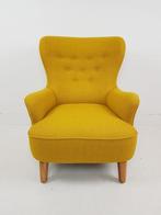 Artifort Theo Ruth fauteuil geel | gele ploegstof, ., Vintage modern, 75 tot 100 cm, Ophalen of Verzenden